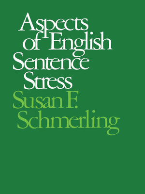 cover image of Aspects of English Sentence Stress